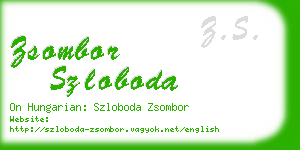 zsombor szloboda business card